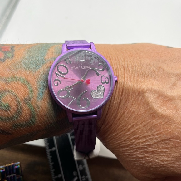 Betsey Johnson Accessories - Brand new still with the tags, purple Betsey Johnson watch.